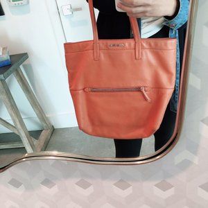 Miu Miu Orange Leather Tote